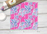 Lilly Inspired Pink Palm Tree Pattern Adhesive Vinyl L060
